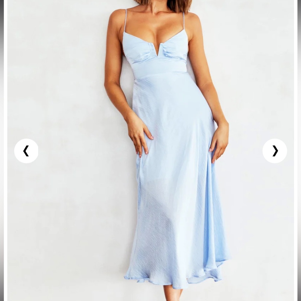 Sage + Paige Light Blue Midi Dress